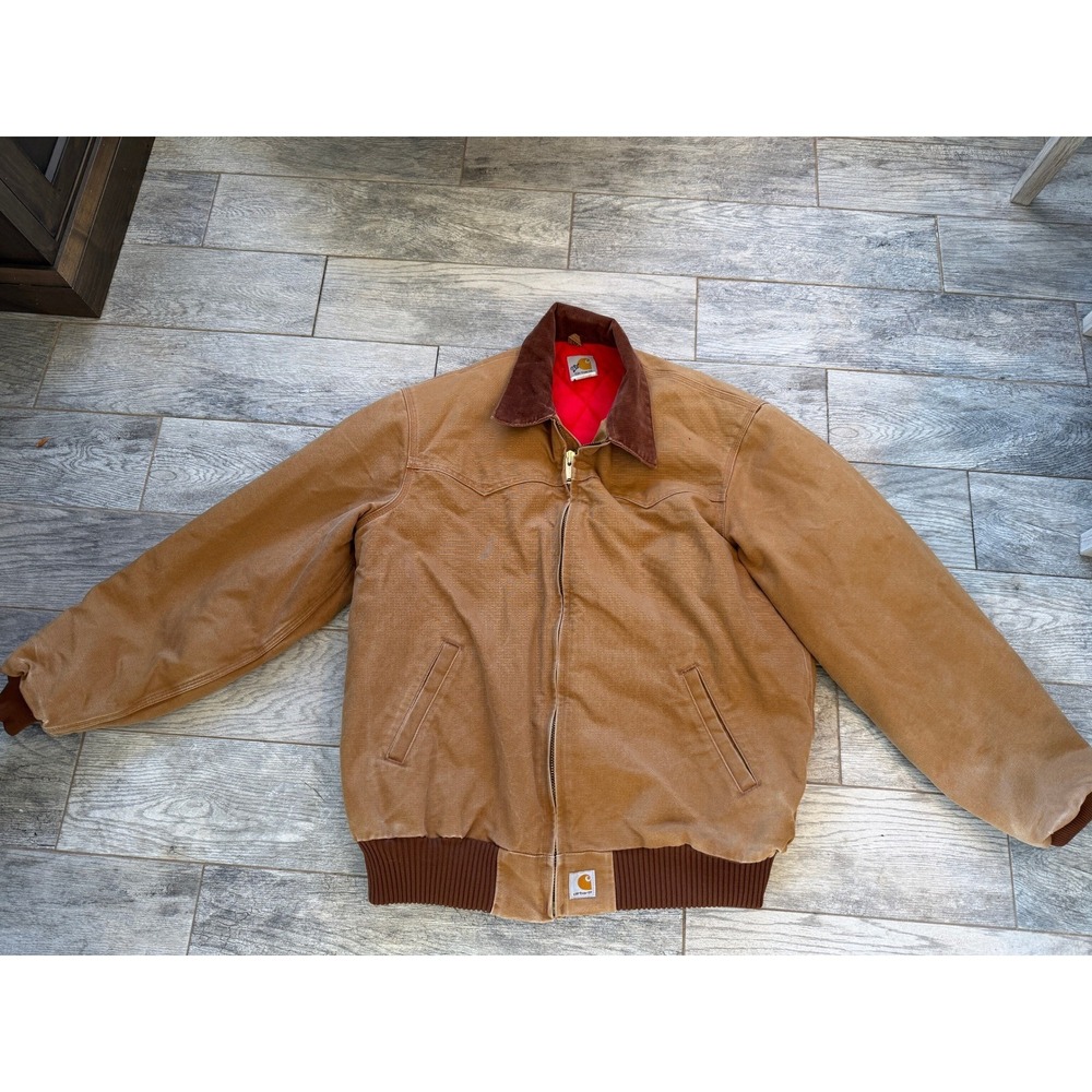 Carhartt Santa Fe Chore Coat Barn Jacket Insulated Quilted Lined Canvas XL 80s